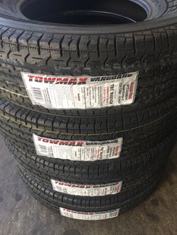 Four New ST235/80/16 Power king Towmax Vanguard Trailer Tires for Sale!