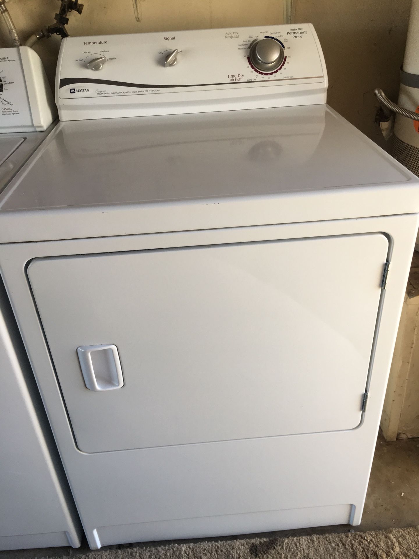 Maytag Ensignia/Heavy Duty/Supersize Capacity/Quiet Series 200/10 Cycles