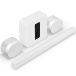 Sonos Ultimate Immersive Set with Arc Ultra Includes Sonos Arc Ultra Dolby Atmos® sound bar, Sub 4, and two Sonos Era 300s (White) Brand New Sealed 