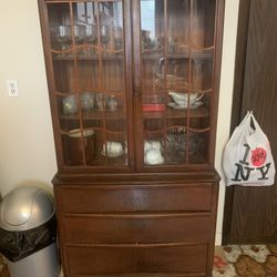 Antique Wood Cabinet 