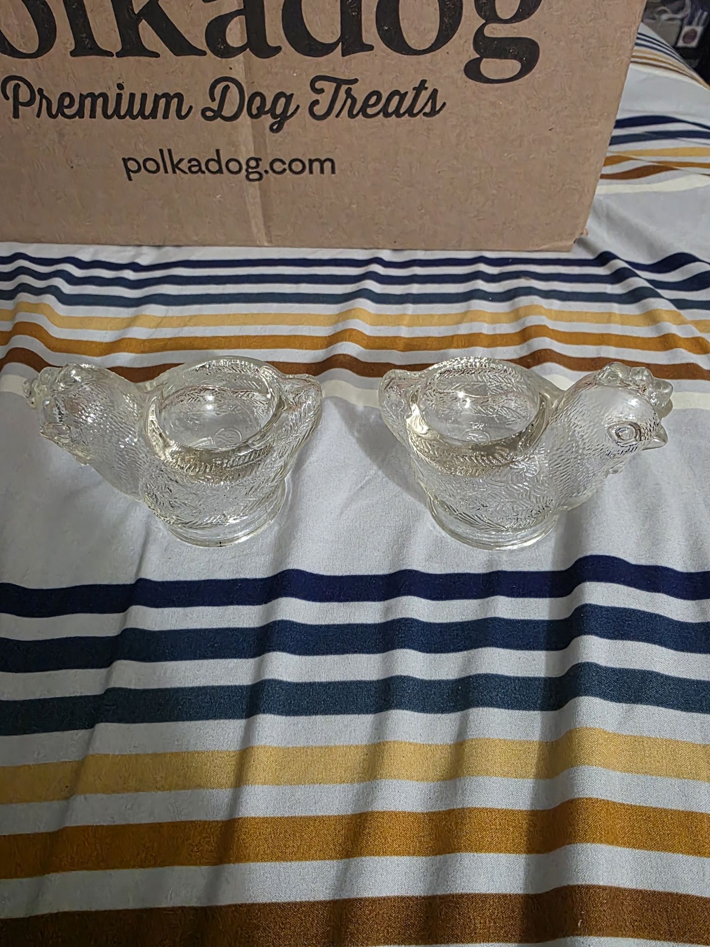 Vintage chicken candle holders