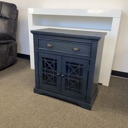 Antique Navy Wood Buffet Sideboard Kitchen Server Storage Cabinet Cupboard