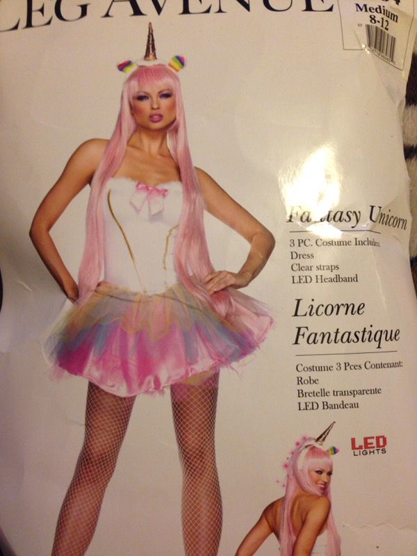 Leg Avenue Fantasy Unicorn Halloween Costume LED Headband Women's Medium 8-12