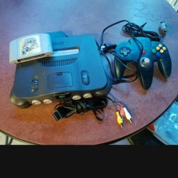 Nintendo 64 system with Paper Mario  game, controller, av cord, power adapter
