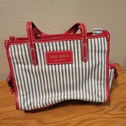 Kate Spade Small Red White And Blue Purse