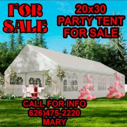20x30ft Heavy Duty Party Tent, White Wedding Tent, Carport, Festival Tent with 6 Detachable Sidewalls, Waterproo