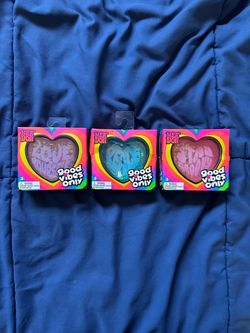 Nee Doh Good Vibes Only Heart Stress Balls Set of 3