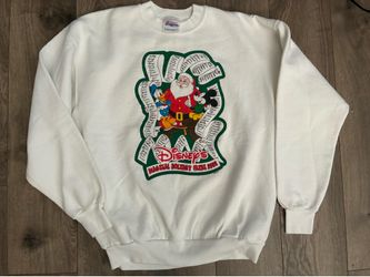 Vintage Disney Mickey Christmas Crewneck Sweatshirt 2002 Y2K Magical Holiday M