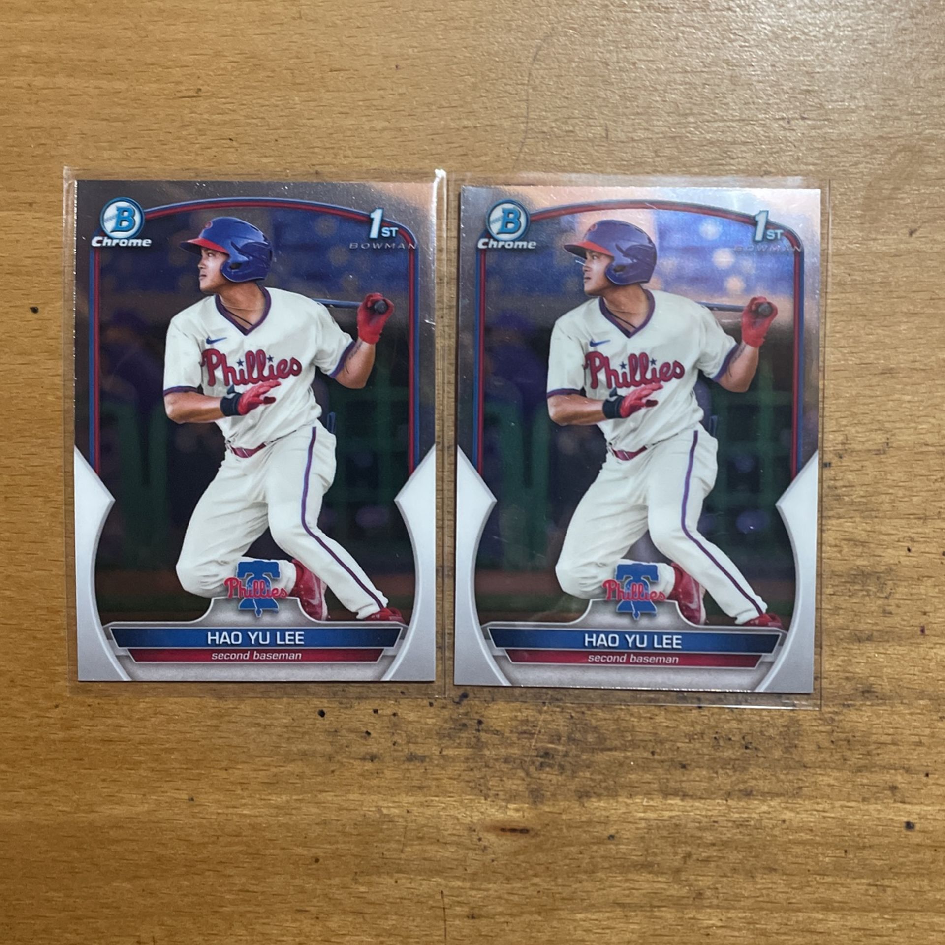 2023 BOWMAN HAO YU LEE FIRST BOWMAN 2 CARD LOT 