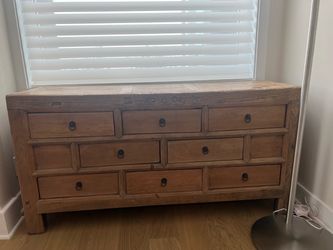 Solid - reclaimed wood 10 drawer Console style dresser
