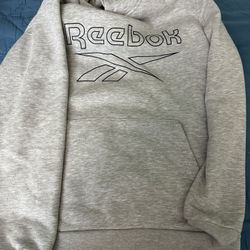 Light Grey Reebok Hoodie, Size M