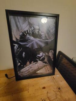 Batman dark arkahm  night picture frame