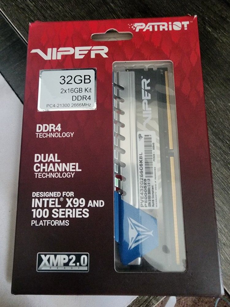 Viper Patriot 32GB (2×16GB) DDR4-2666MHz