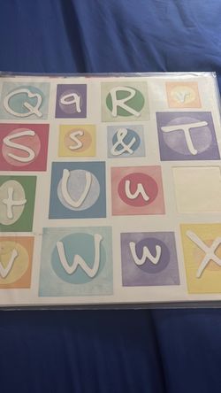 Alphabet Letter Scrapbook Paper Sheet