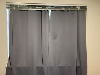 Insulated Black Out Curtains For Window and No Drill Curtain Rod
