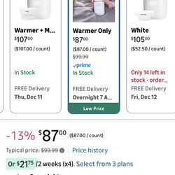 Baby’s Brew Superfast Baby Bottle Warmer – Portable, Travel-Friendly & Outdoor Warmer for On-The-Go Use – Warms Breast Milk, Formula & Water – BPA-Fre