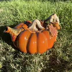 Decorative Ceramic Pumpkin Tea Kettle 