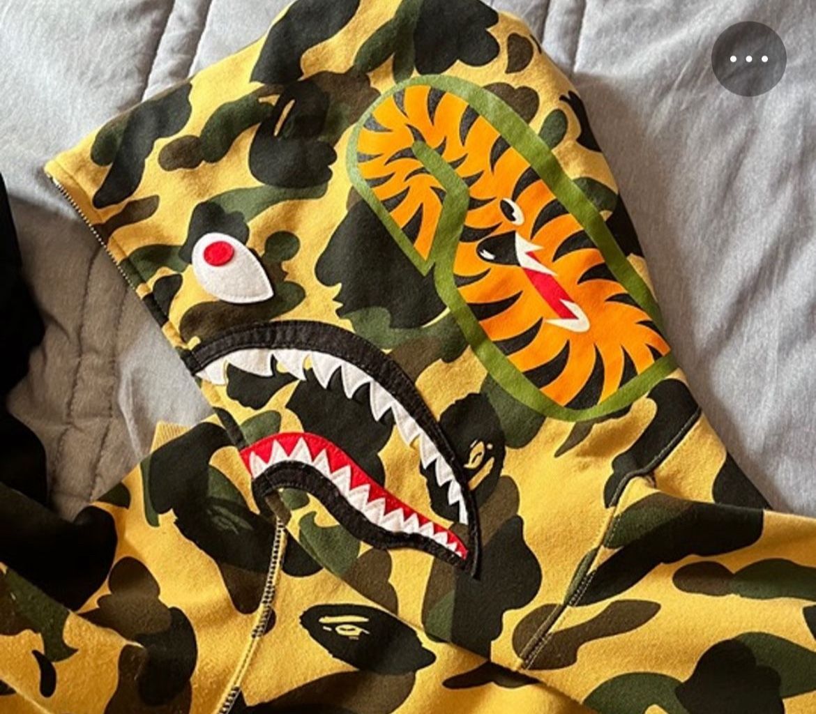 Bape Yellow Zipper Hoodie