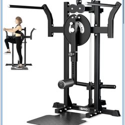 GMWD Multiple Hip Abductor Machine,Adjustable Standing Hip Abductor Adductor with 9 Height Setting,450lbs Capacity Plate Loaded Inner and Outer Thigh 