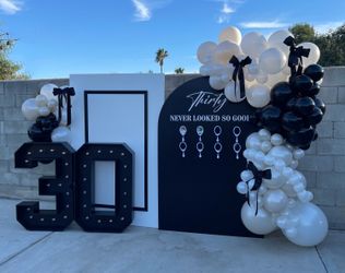 Marquee Numbers, Backdrops Balloons 