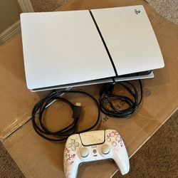 PlayStation 5 Slim W/ Scuf Cherry Blossom Reflex FPS Controller 