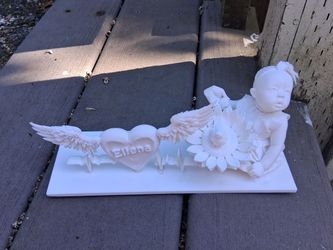 Customizable Memorial Keepsake | 3D Printed Remembrance Tribute | Custom Loved One & Angel Baby Keepsake