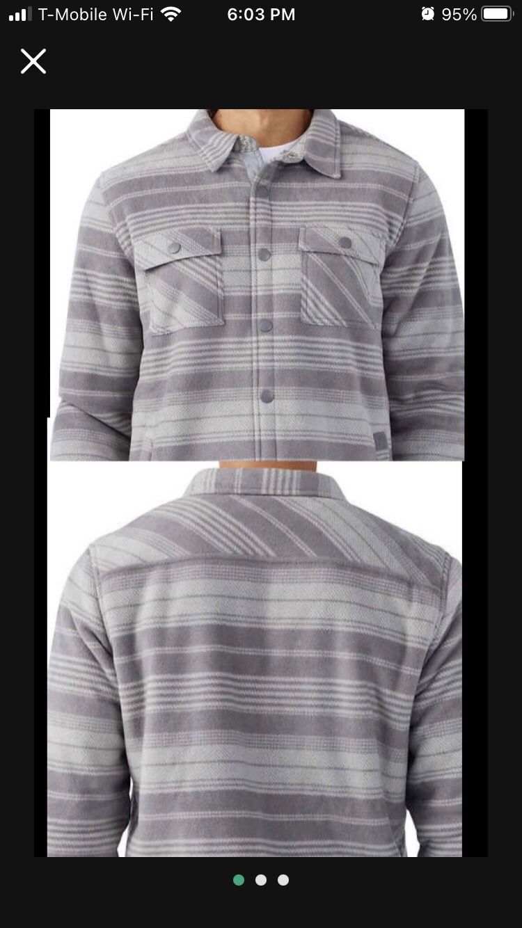 Men’s Plush Lining Shirt Jacket Flannel Print Size:XL $30 Each