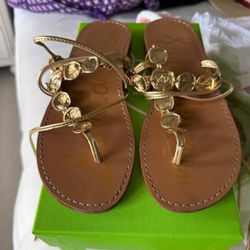 Sam Edelman Gold Strappy Sandals