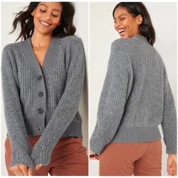 Old Navy Cozy Shaker Stitch Button-Front Cardigan