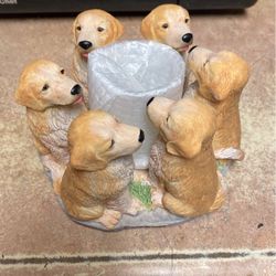 Dog With Candle Holder