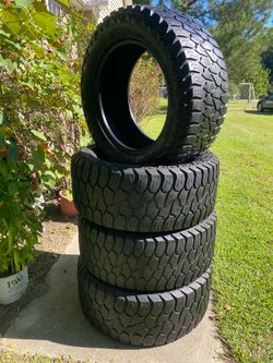 Set of 4 AMP Terrain Gripper A/T tires, Size LT305/55R20, 10-Ply / Load Range E
