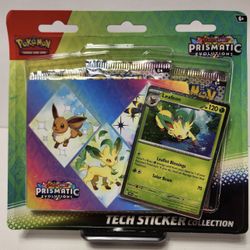 Pokémon Trading Card Game: Scarlet & Violet-Prismatic Evolutions Tech Sticker Collection Leafeon