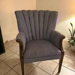 vintage channel back armchair