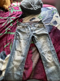 Rock Revival Distressed Light Wash Jeans