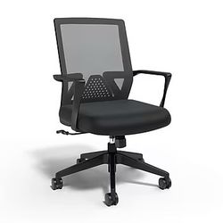 Staples Ergonomic Swivel Task Chair – Black Meah Fabric 
