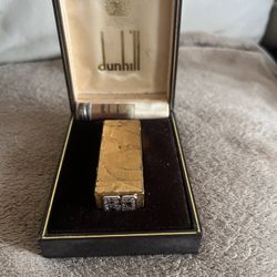 Gold Dunhill Initials RO Detailed In Cubic Zirconia Diamonds