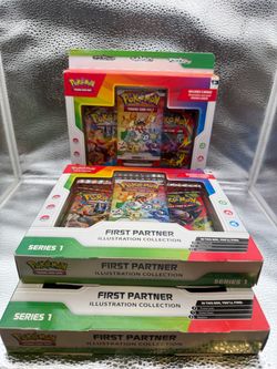 Pokémon First Partner Illustration Collection Series 1 (x3)
