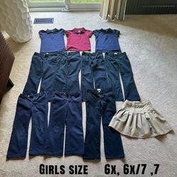 Girls School Uniform Size 6x, 6x/7, 7 $2 EACH
