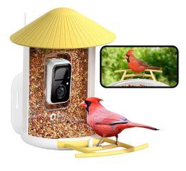 Smart Bird Feeder with Al Camera, Auto Capture Videos & Live Steam, Wireless Wildbird Watching, Outdoor Backyard Birder(Al by Subscri