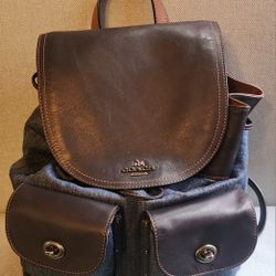 Coach Turnlock Rucksack in Colorblock  Backpack 