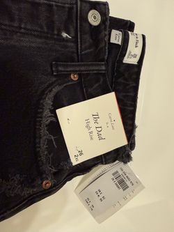 Abercrombie Curve Love The Dad High Rise Distressed Black Jeans 26 X Short NWT