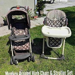 Monkey Around Stroller & High Chair