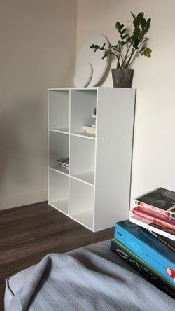 White bookshelf