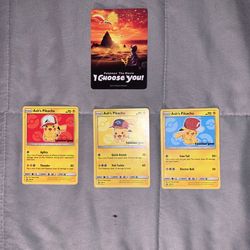 PIKACHU I CHOOSE YOU MOVIE STAMPED PROMOTION CARD SET! 