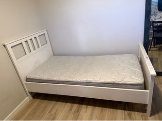 white bed frame