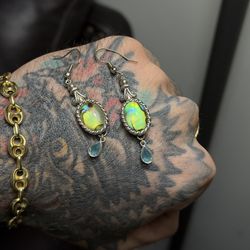 Wow 🤩 !! Abalone Earrings Set In 925 Sterling Silver !