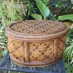 Rattan Oval Container 