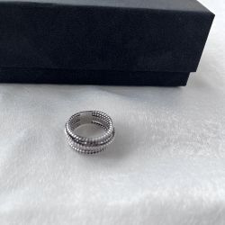 David Yurman Crossover Wide Ring With Diamonds 