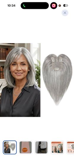 Grey hair topper