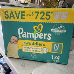 Pampers Size N (174 Ct)